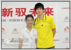 楊總與中國羽球隊世界冠軍鮑春來、王儀涵合影